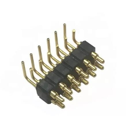 Bakır Bahar Sondaları Sağ Köşeli Pogo Pins Bağlantı Manyetik 1 ila 4 Pin