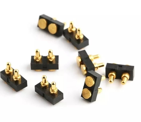 Altın POGO Pin Bağlayıcısı 2 Pin Manyetik SMT Pogo Baharlı Yüklü Bağlayıcısı 10P
