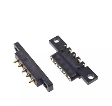 5 Pin 15mm Fine Pitch POGO Pin Connector Bahar yüklü 2.54mm Pitch Erkek Kadın