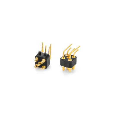 1 Amp PA66 Düz açılı Pogo Pin Yayla Yüklü Bağlantılar Şarj Ekipmanı