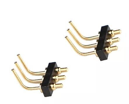 3V Bakır Düz açılı POGO Pin Erkek Başlık Yüzeyi Dağ Pogo Pins